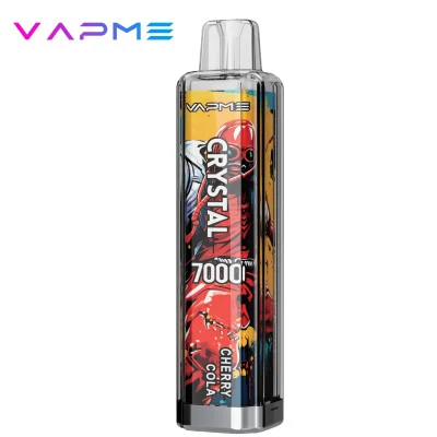 Vapme Crystal 7000 Puffs E-Cig Disposable Vape Pen 650mAh Rechargeable Battery 14ml Pre-Filled 18 Flavors Wholesale