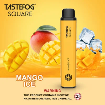 Factory Wholesale Tastefog Square 3500puffs Disposable Vape Pen 0% 2% 5% Vapor Bar Vape 650mAh Type-C Rechargeable Disposable Mini E-Cigarette