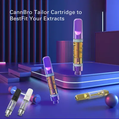 Cannbro Wholesale Refillable Ceramic All Glass Runtz Fryd Wax D8 510 T Packwoods Dabwoods 1ml Tko Disposable Packaging Hhc Oil Empty Vape Pen Cart Cartridge