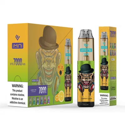 Imini Tornado 7000 Puffs Disposable Vape Pen Electronic Cigarettes 15ml Pod Mesh Coil 6 Color RGB Light Slovakia Switzerland Lithuania Czech Republic