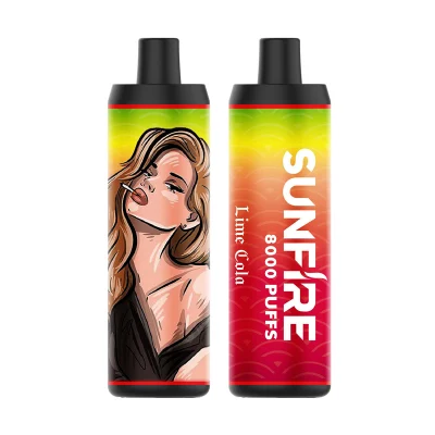 Dtl Vaping Style E Cigarette Kit Sunfire 8000 Puffs 10000 Disposable E-Cigarettes Vape Pen Airflow Adjustable Rechargeable 600mAh Mesh Coil 20 Flavors 0/2/3/5%