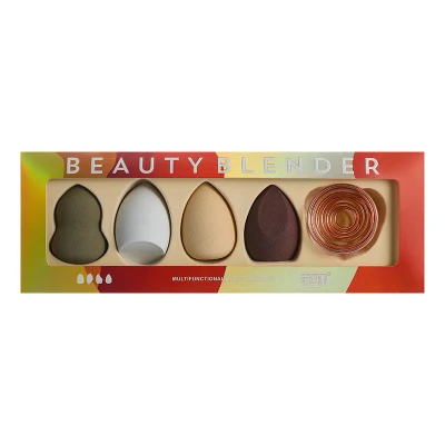 Ultra-Soft Makeup Egg 4 Packs Plus Support Set Which Will Become Large in Case of Water Dry and Wet Powder Puff