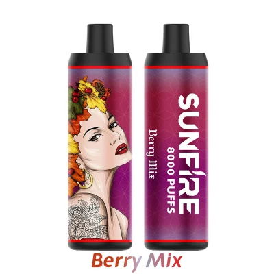 Puff 8K Electronic Cigarette Vape Sunfire 8000 Puffs Disposable Vape Mesh Coil 18ml 650mAh Rechargeable Battery E Cigarette R&M Vaper Puff 10000 Switzerland
