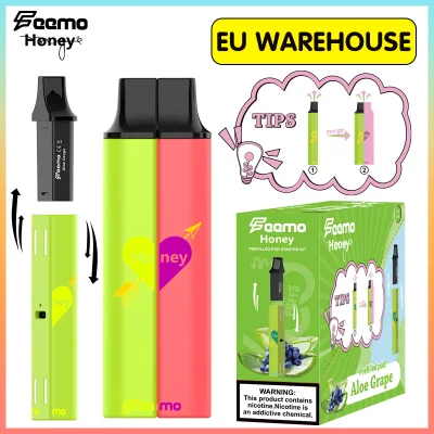Feemo Disposable Honey Vapor 2ml Pod Cartridge Feemo Vape E-Cigarette Starter Kits with Tpd