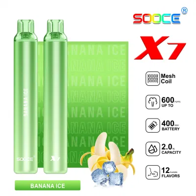 600puffs Sooce X7 Disposable Vape Peach Ice 2ml 2%Nic