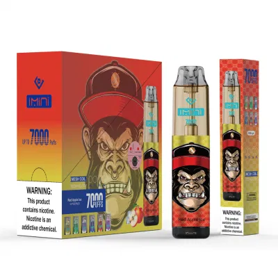 Imini Tornado 7000 Puffs Disposable Vape Pen Electronic Cigarettes 15ml Pod Mesh Coil 6 Color RGB Light Slovakia Switzerland Lithuania Czech Republic