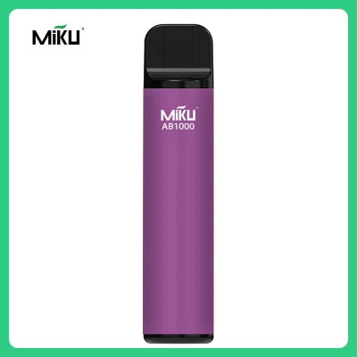 Logo Printing Disposable Vape 1000 Puffs Strawberry Ice Cream Flavor Salt Nic