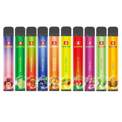 Authentic Sunfire Tpd 700 Puffs Disposable Vape Pen 0mg 20mg 30mg 50mg 2ml Prefilled E Cigarettes Device From Alibaba Distributors