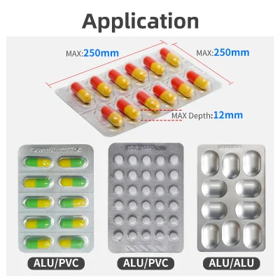 48000 Plates/H High Speed Roller Type Tablet Pill Alu PVC Alu Alu Blister Packing Packaging Machine
