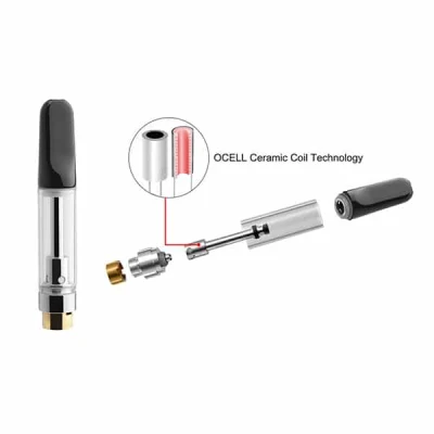 2023 D8 Oil Vape Cartridges 0.5ml/0.8ml/1.0ml Empty 510 Thread Disposable Vape Cartridge with Ceramic Coil Custom Logo