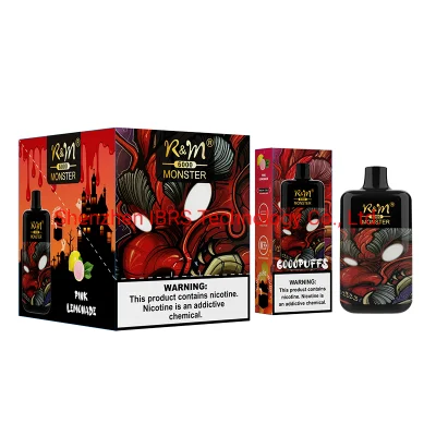 Wholesale Original Puff Bar Ultra Upgrade Version R and M Monster Mesh Coil 6000 Puffs Logo Custom Disposable Vape Pen
