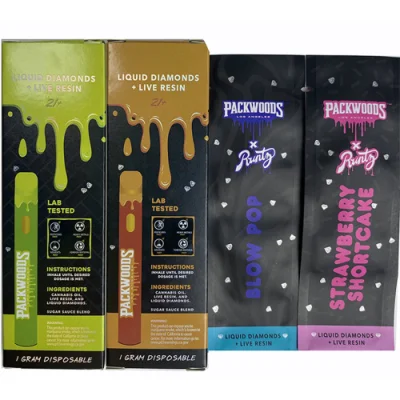 California Empty Packwoods X Runtz Diposable Vape Pen Pod 1ml 1.0ml 1000mg 1g Full One Gram Ceramic Coil CB. D Th. C Delt. a 8 D8 D9 D10 D8 Leak Proof Vape