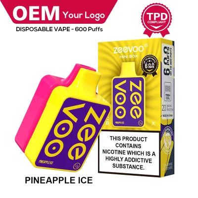 China Factory OEM 600puffs Disposable Pod Cigarette Vape Kit with Tpd&Ufi