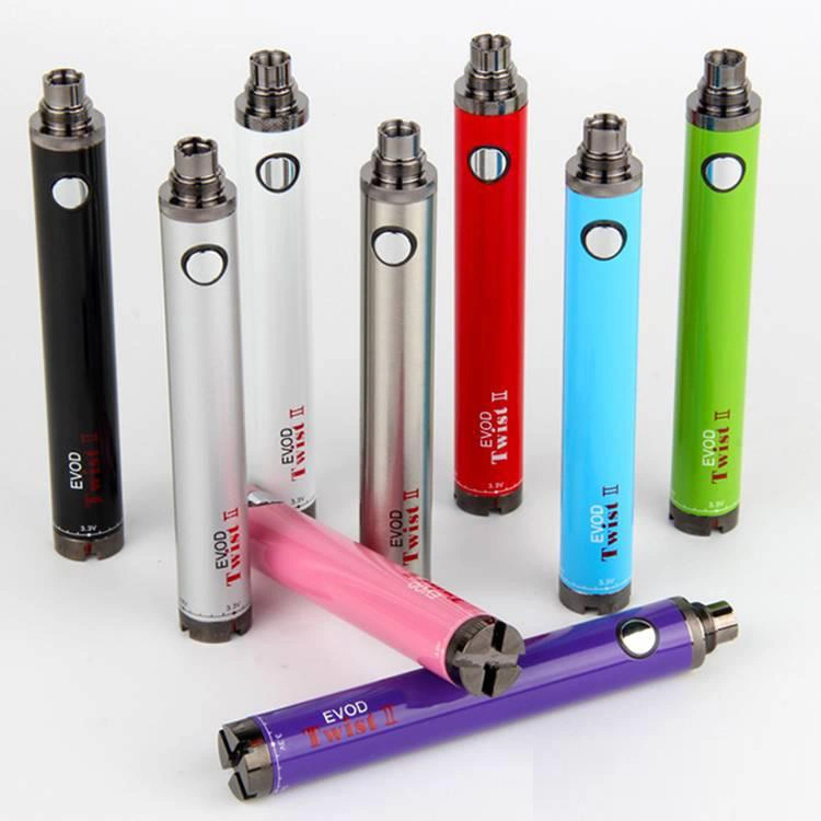 Adjusatble Voltage 510 Thread Rechargeable Vape Pen Ecig Evod Twist 2 Battery