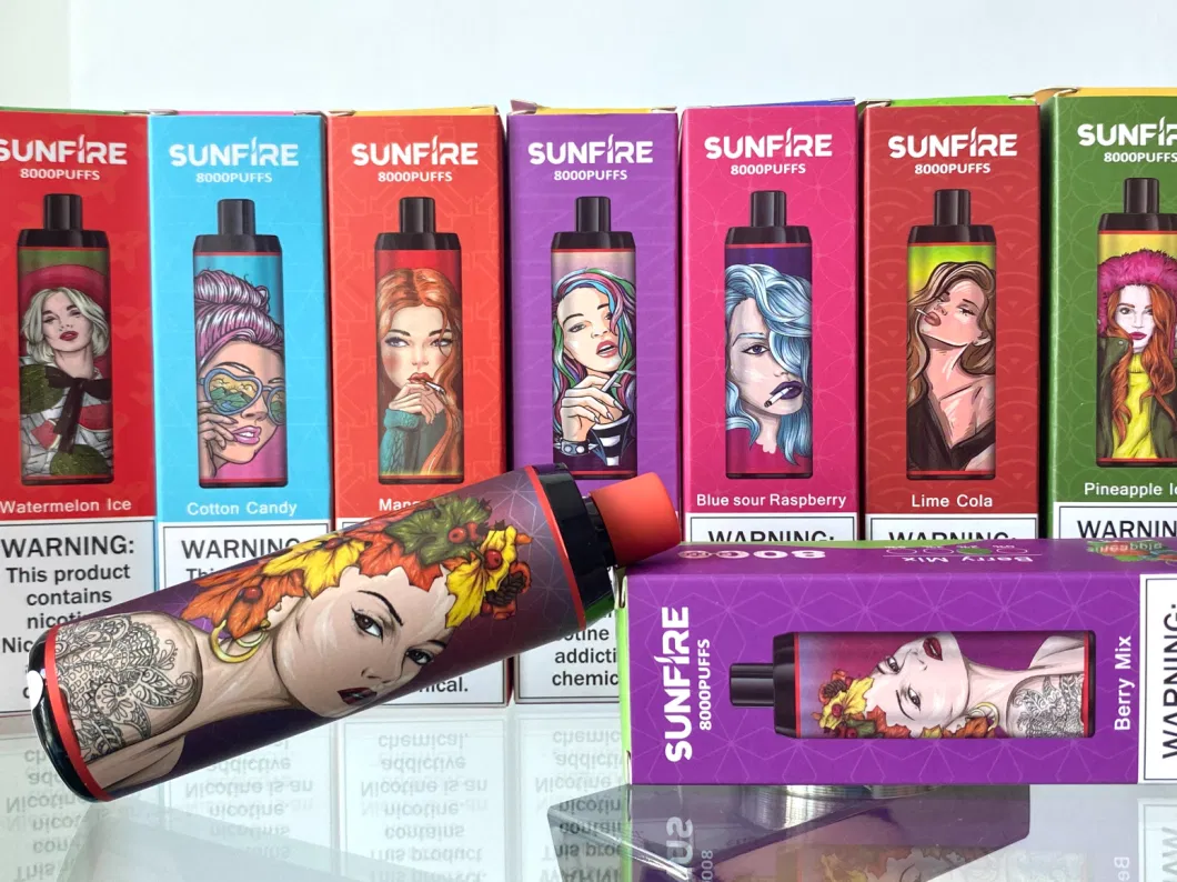 Authentic Sunfire Dtl 8000 10K Puffs Disposable Vape Local Warehouse E Zigarette Tornado 7000 9K Puff Cigarrillos Device Hot in Spain Paraguay Colombia Portugal