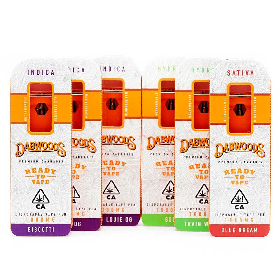 Dabwoods Disposable Vape Pens 1ml Empty Rechargeable Device Thick Oil 280mAh Battery Ecigs Kits Visual Tank Pods Vaporizer Vapes Pen Packwoods Sauce