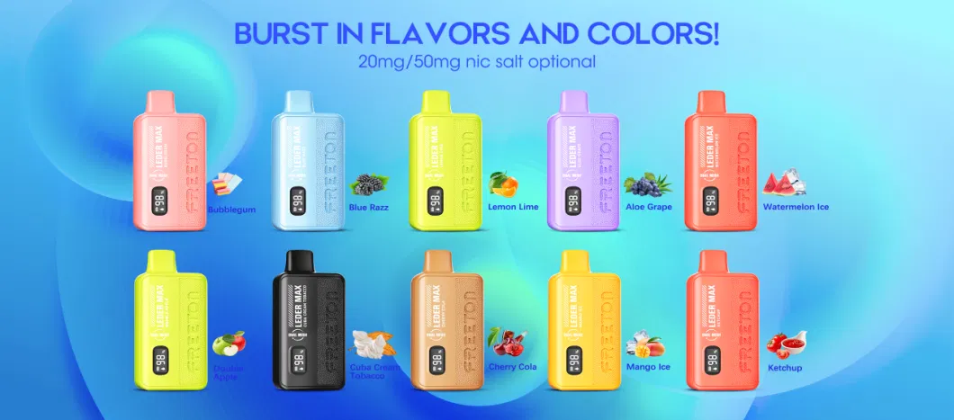 USA New Popular 10000 puff Wholesale Price 5% Nic Salt 20 ml E-Liquid Disposable E Cigarette Wholesale Electronic Vaporizer
