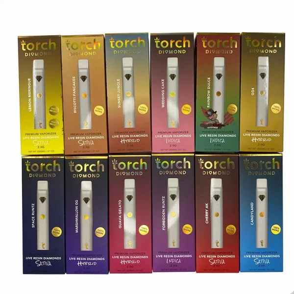 Wholesale E Cigarettes Rechargeable Disposable Pens Type C 2ml Disposable Vape Pen Device Thick Oil Torch Diamond Vapes