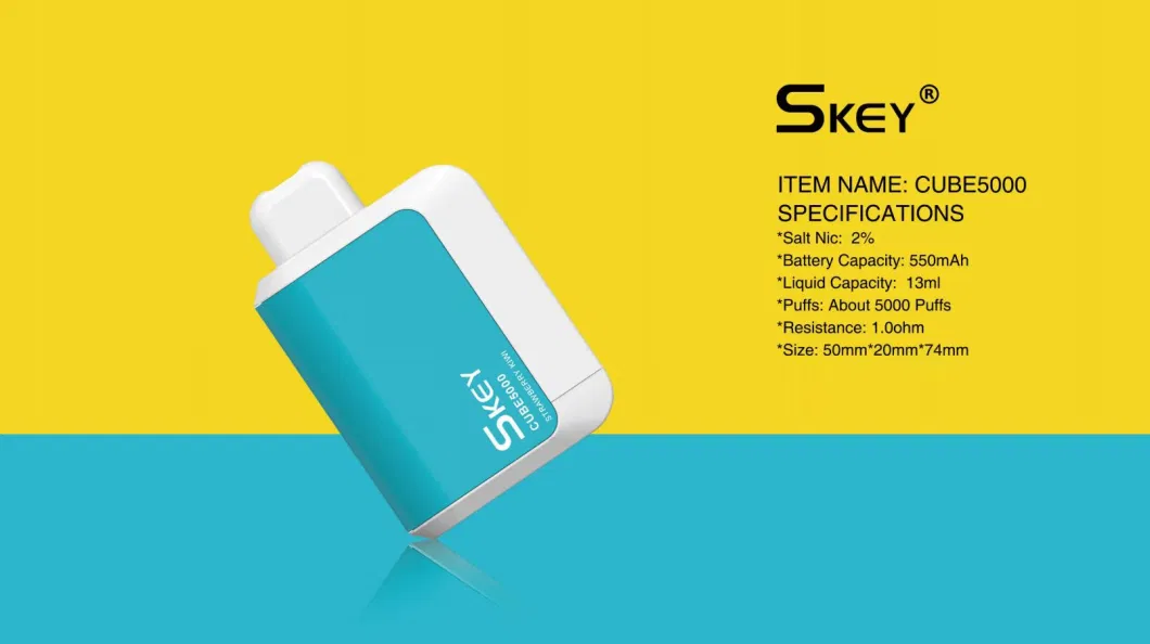 Skey Cube 5000puffs Box Design High Quality Disposable Vape Device