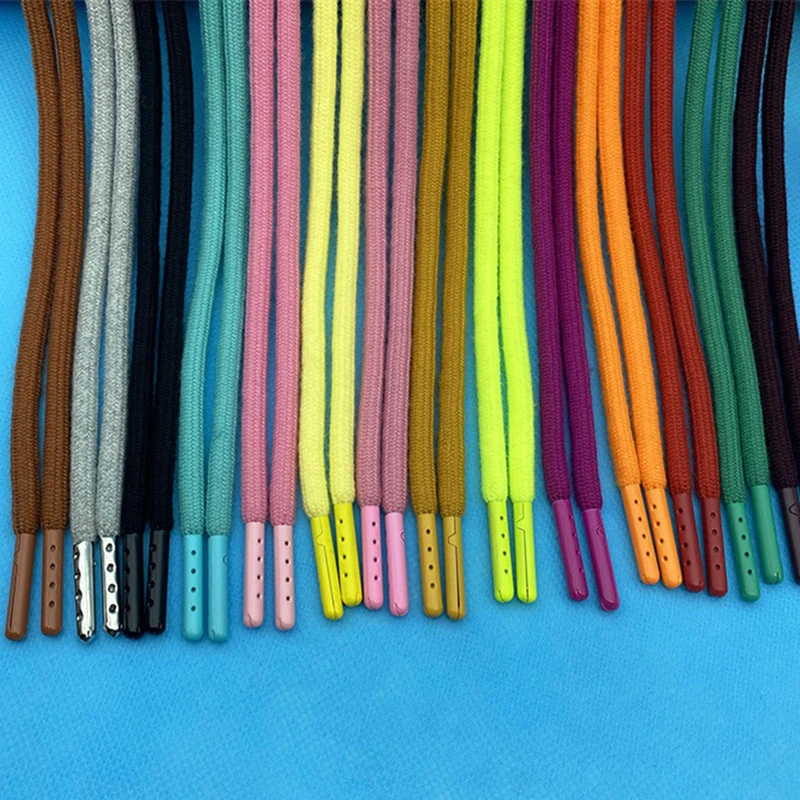 Cotton Rope 120 Color Straight Color Bullet Tips Drawstring for Hoodies Sweater Hat and Pants
