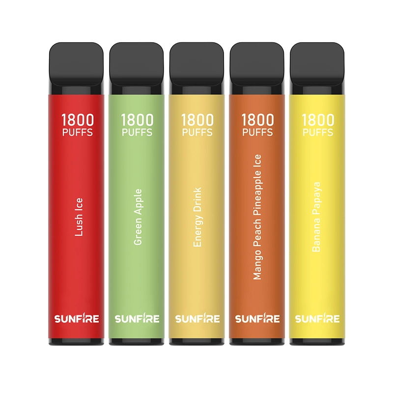 Factory Wholesale Sunfire Brand 1800 Puffs 550mAh Rechargeable Disposable One Time Vape