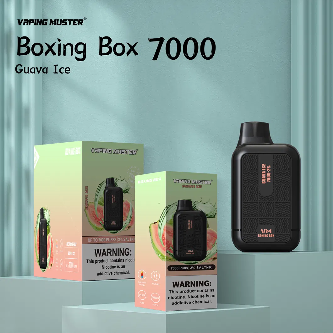 Vaping Muster Hot Product Type C Charging 7000puffs Electronic Cigarette Wholesale Rechargeable Disposable Vape
