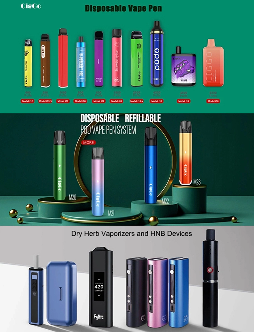 Tpd CE RoHS Wholesale Disposable Vape Pen 600 Puff 2ml E-Liquid Support OEM/ODM Wholesale I Vape Ciggo Square