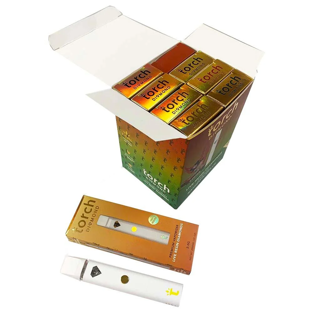 Torch Diamond Live Resin 2.0ml Pods 280mAh Rechargeable Cartridges Battery Empty Thick Oil Disposable Vapes