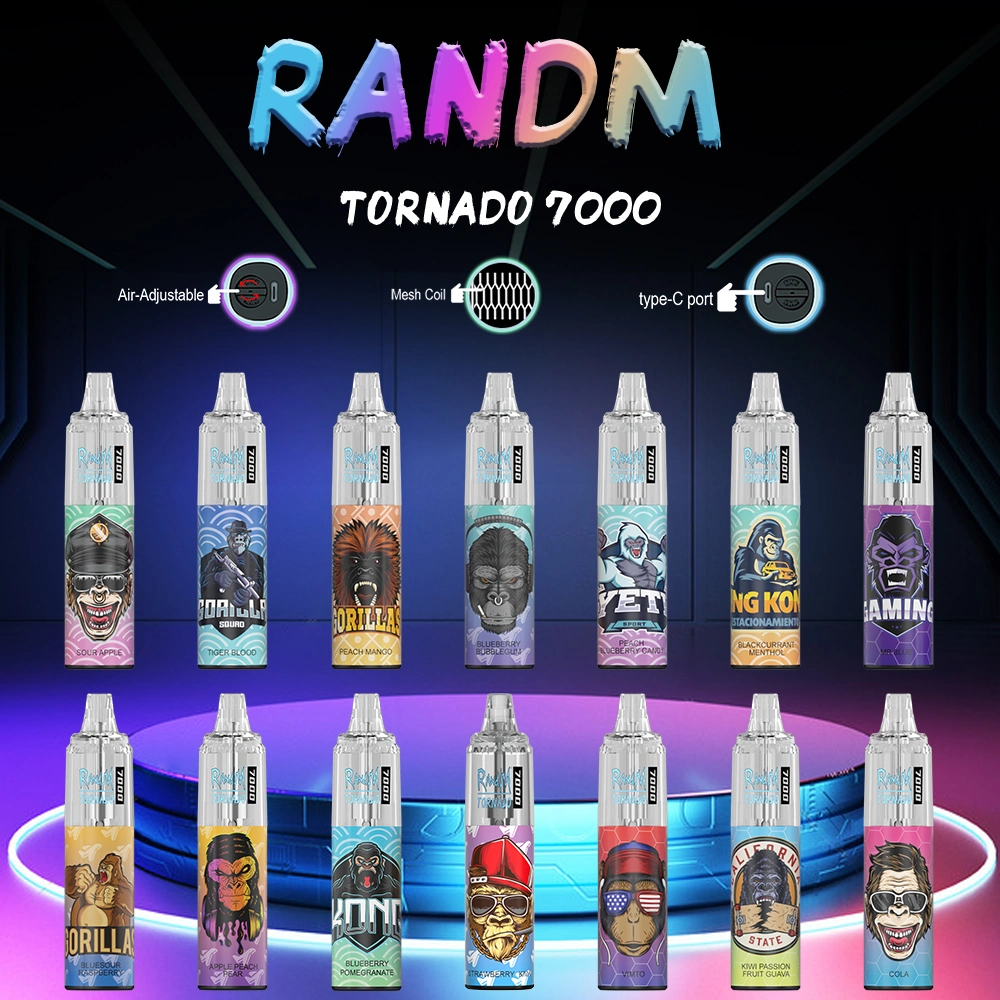 Best Selling Good Taste 56 Flavors E Cigarette Rechargeable Disposable Randm Tornado 7000 Puff Vape