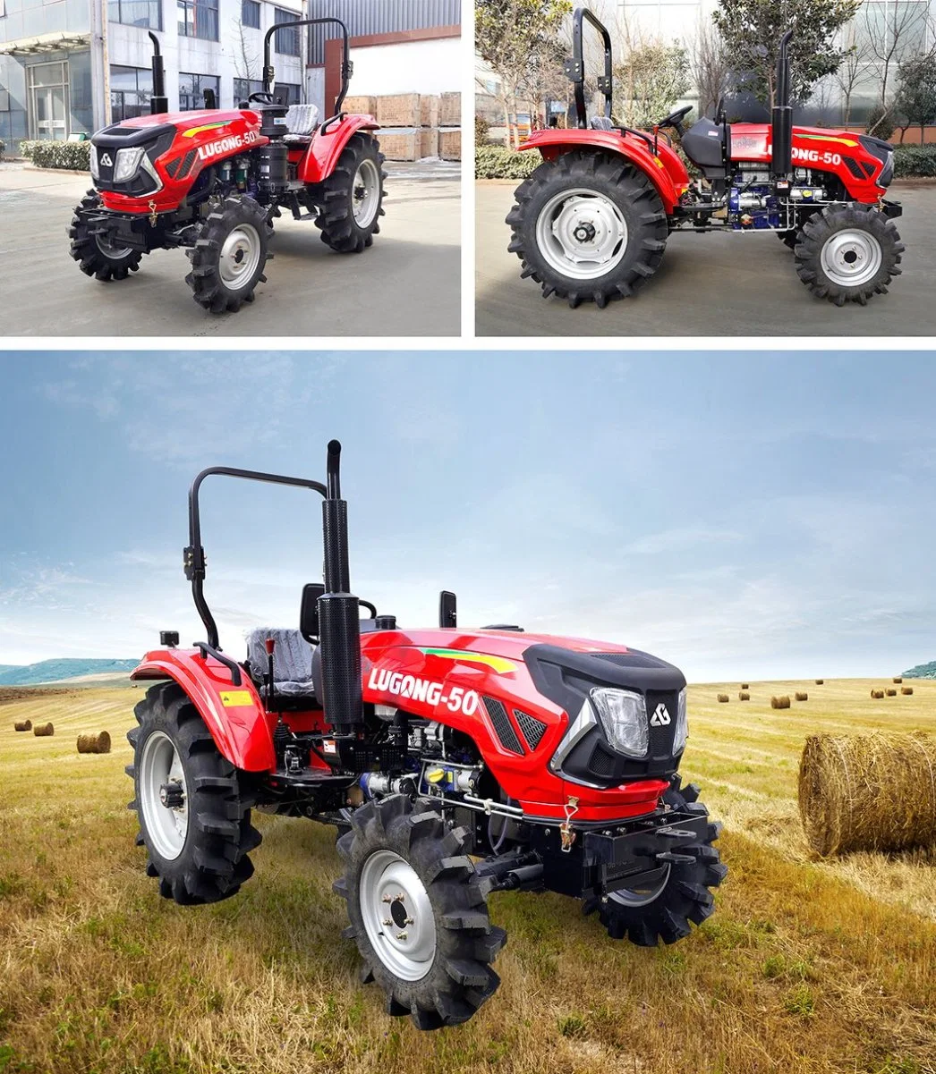 China Basic Customization Agricultural Machinery Manufacturer 4WD 50HP Garden/Farm/Lawn Small Wheel Tractor with CE (60/70/80/90/100/120HP)