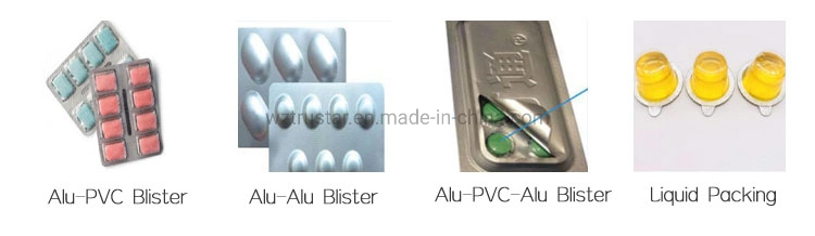 High Speed Roller Type Tablet Pill Alu PVC Alu Alu Blister Packing Packaging Machine