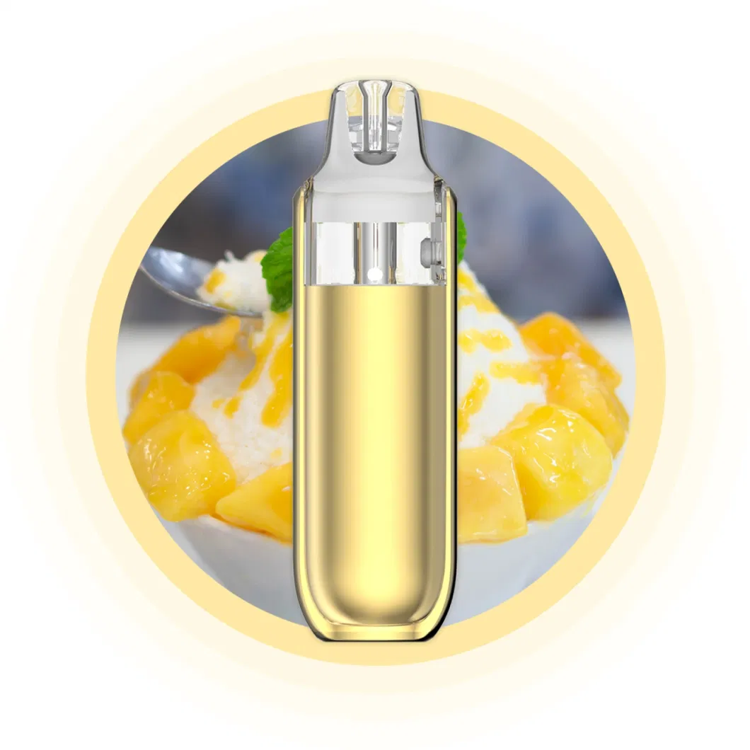 Mango Ice Cream High-Tech E-Cigarette Open Pot System 3.7 Ml 1500 Puff Nicotine Content 0%~5% Hottest Disposable Vape