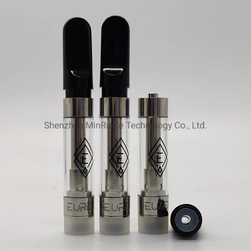 Eureka Press on Vape Cartridge Empty Oil Vaporizer 1ml Ceramic Press in Tip 510 Thread Wax Atomizer Pens