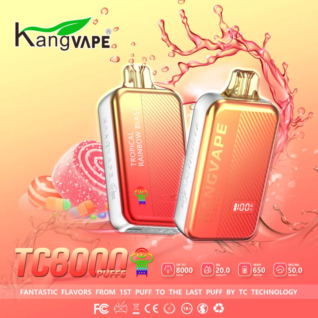Kangvape Temperature Control 8000 Puffs 650mAh Rechargeable Battery Miami Mint Disposable Vape