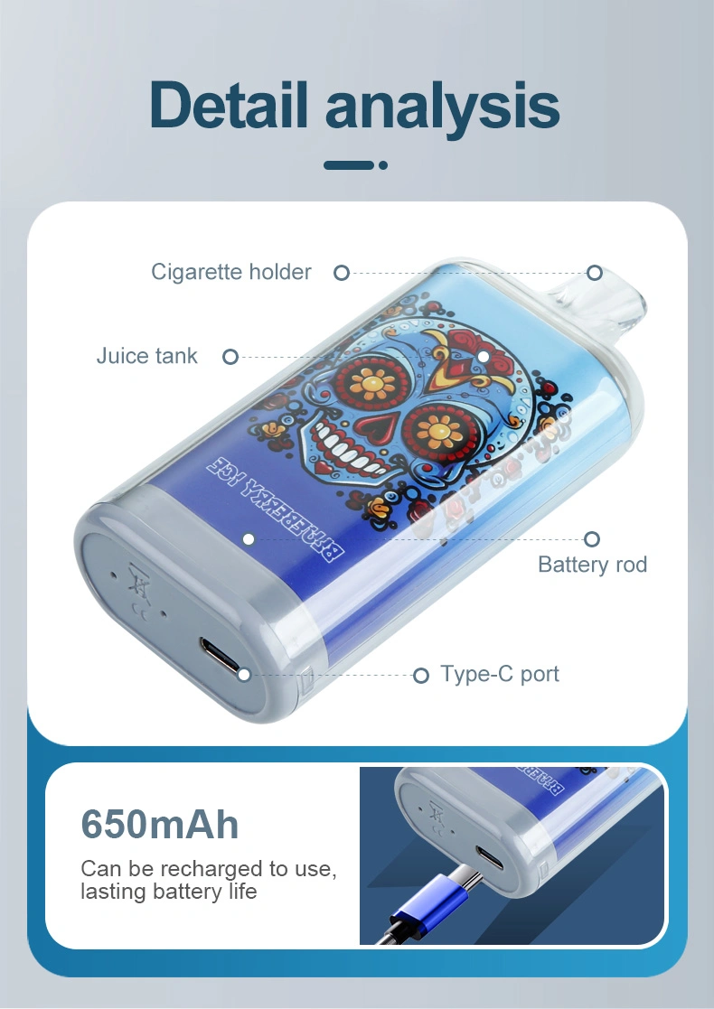 FIHP 15000puffs E Cigarette Rechargeable 650mAh Battery Meet Your Favorite Disposible Vape