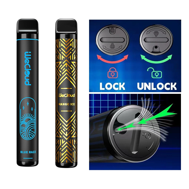 Wholesale Wecloud E Cigarette Tpd 2ml Custom Vaporizer Pen 600 800 Puffs 20mg Nicotine Free OEM Logo Disposable Vape with Mesh Coil &amp; Child Lock System