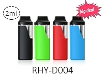 Rhy D004 Disposable 2ml/1ml Vape Empty Thick Oil Electronic Cigarette Vaporizer Ceramic Coil Live Rosin Hhc Disposable