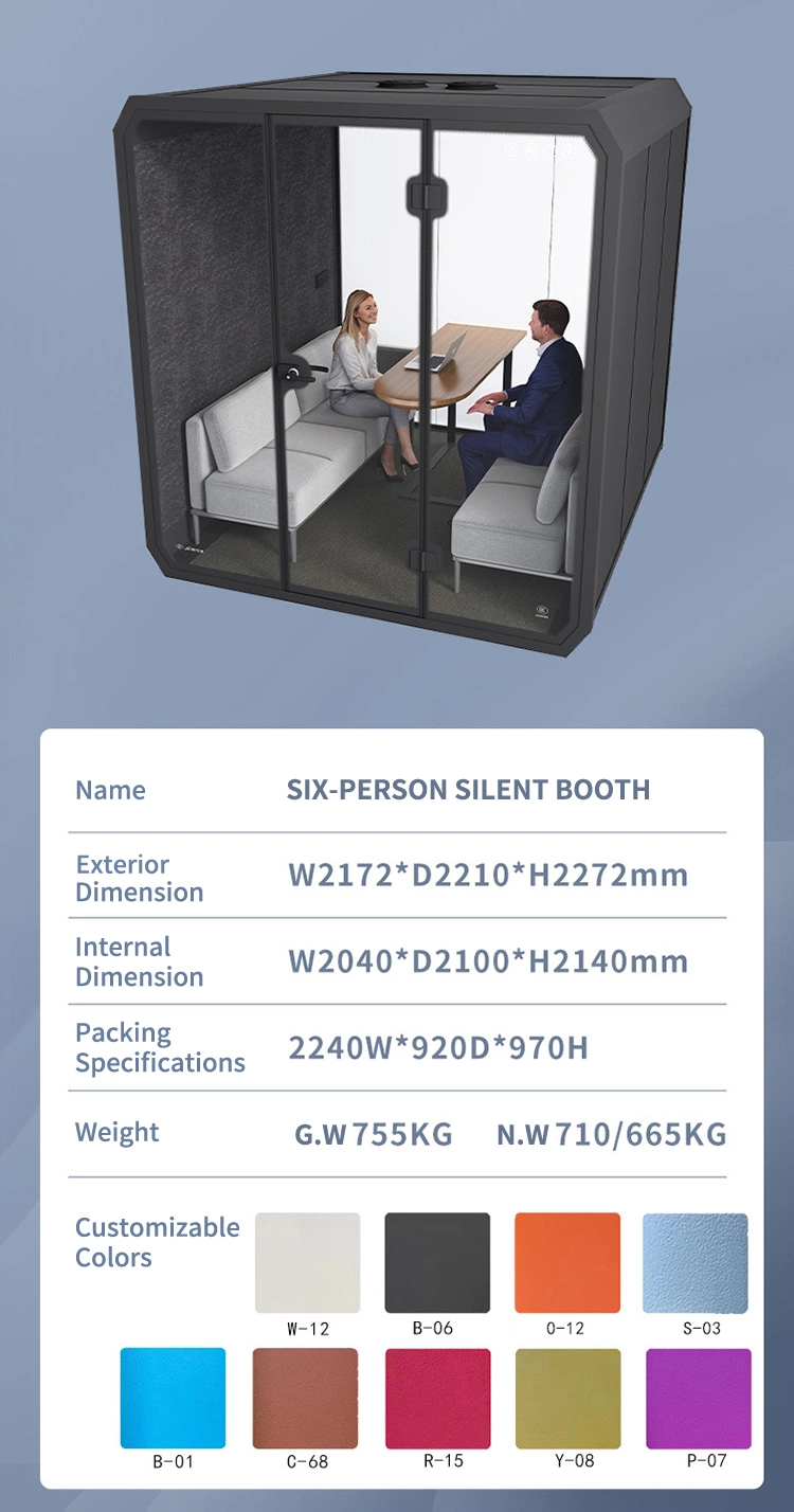 Hot Sale Office Furniture Meeting Acoustic Soundproof Phone Booth Privacy Pod Transparent Home Office Pod