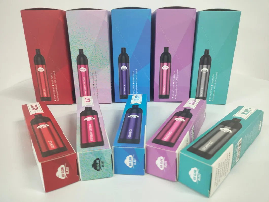 Vuse Vape Custom OEM ODM Disposable Rechargeable E-Cigarette 16ml 7000puffs with LED Color Light Vape Pen
