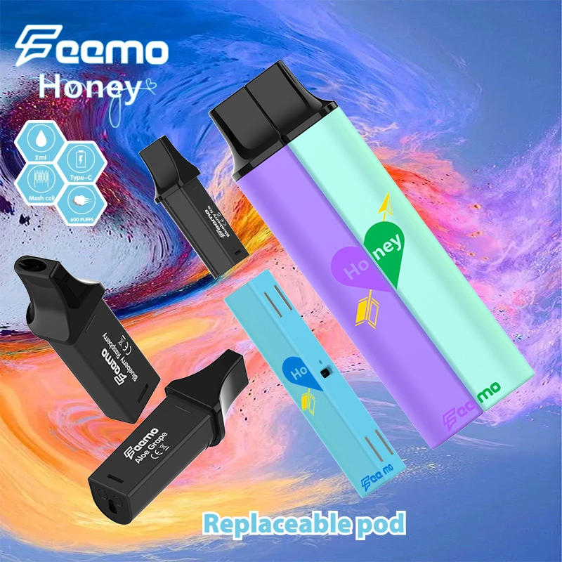 Feemo Disposable Honey Vapor 2ml Pod Cartridge Feemo Vape E-Cigarette Starter Kits with Tpd