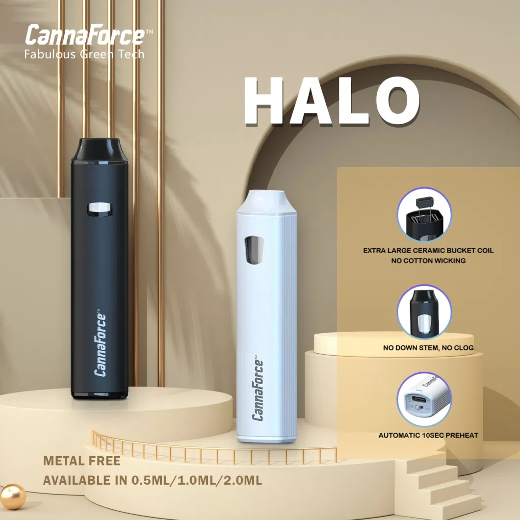 Cannaforce Postless 0.5/1.0/2.0ml Cartridges Hhc Oil Vape Rechargeable Disposables for Live Resin Live Rosin