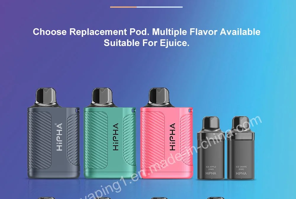 Good Price Hipha Disposable E21 Vaporizer Cost Effective Pod Replaceable Pure Taste 5000 Puffs Elf Lux Bars Pod 1200 Lava Juice Mon Max Vapes