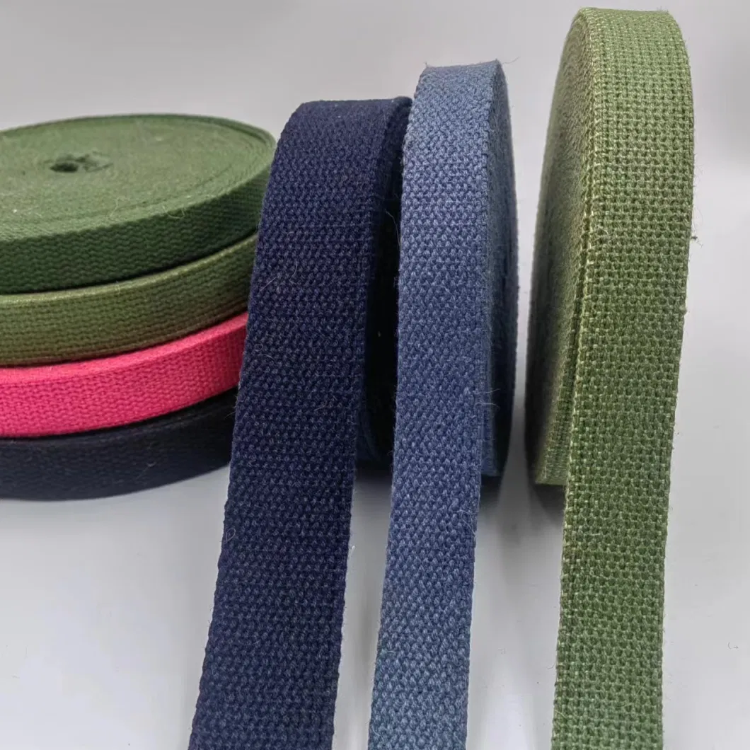 High-Quality Hemp Weaving Straps with Herringbone Pattern From Reliable Factories Fabric