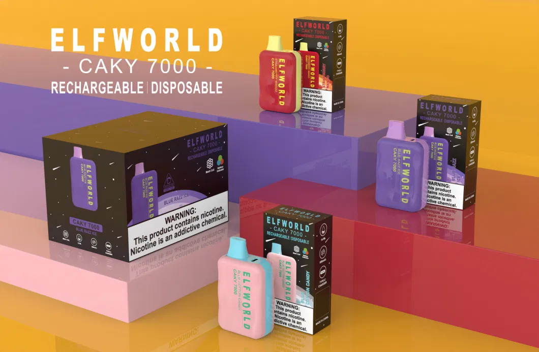 Wholesale Elfworld Crystal Caky 7000 Puff Elfworld Lost Elf World Orion Puff Vape Bar Clear 7500 Disposable Vape Distributors E Cigarette RM 7000 Puffs