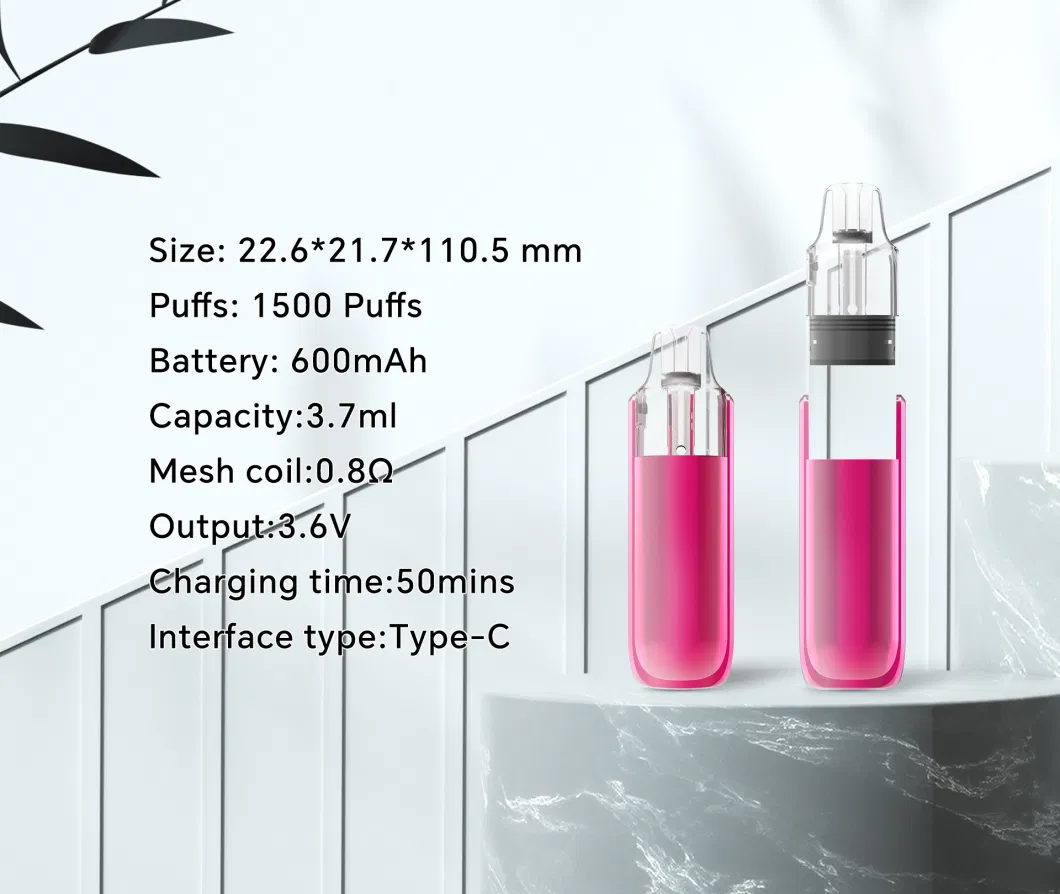 Mango Ice Cream High-Tech E-Cigarette Open Pot System 3.7 Ml 1500 Puff Nicotine Content 0%~5% Hottest Disposable Vape