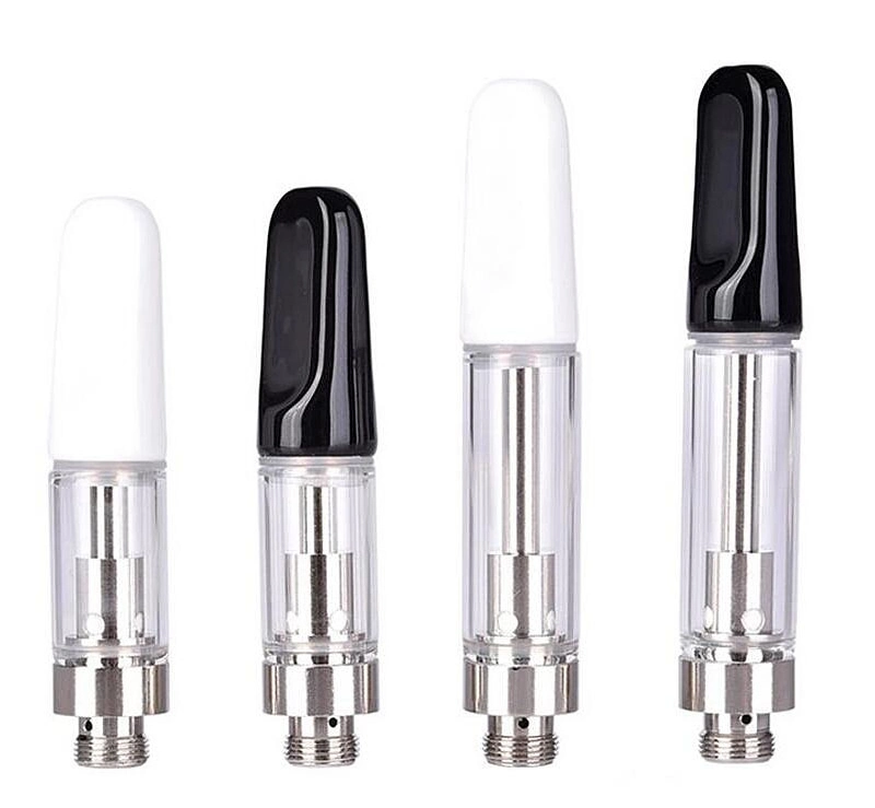 Top 1 Imini Ceramic Cartridge 510 0.5ml 1.0ml Empty Vape Cartridge Glass Tank Vaporizer Pen 510 Thead Atomizer Vape Carts Thick Oil E-cigarette Ecigs Kits Pod