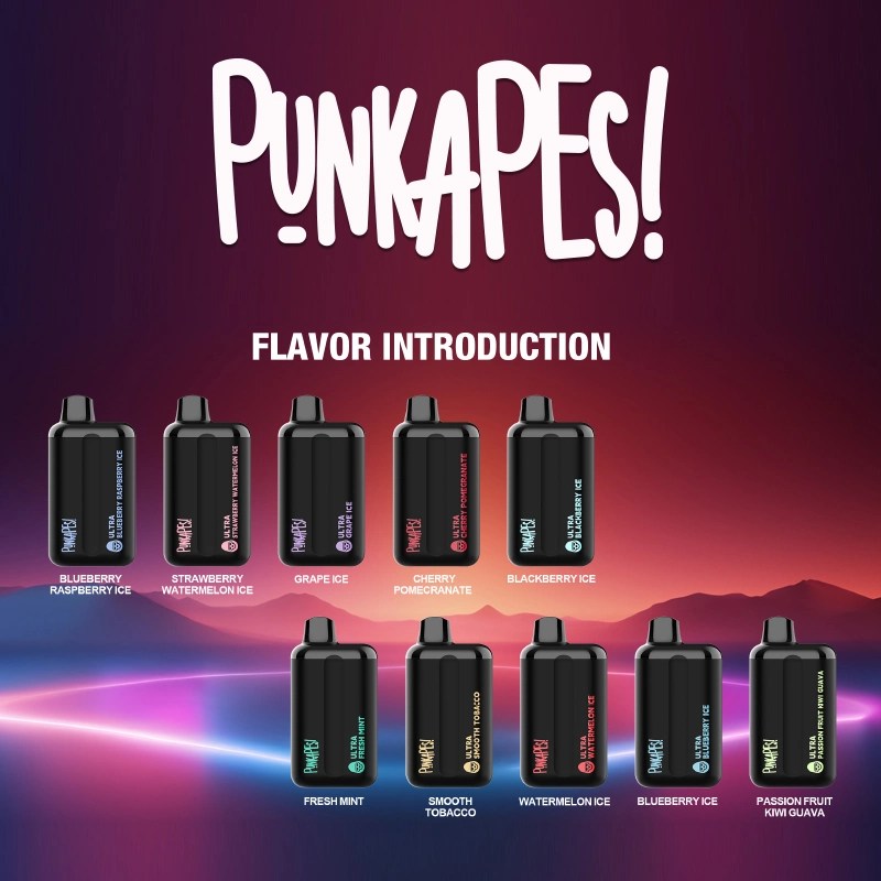 2023 Australia Hot Vape Product 10 Flavors Punk Apes Ultra Disposable Vape 4000 Puffs