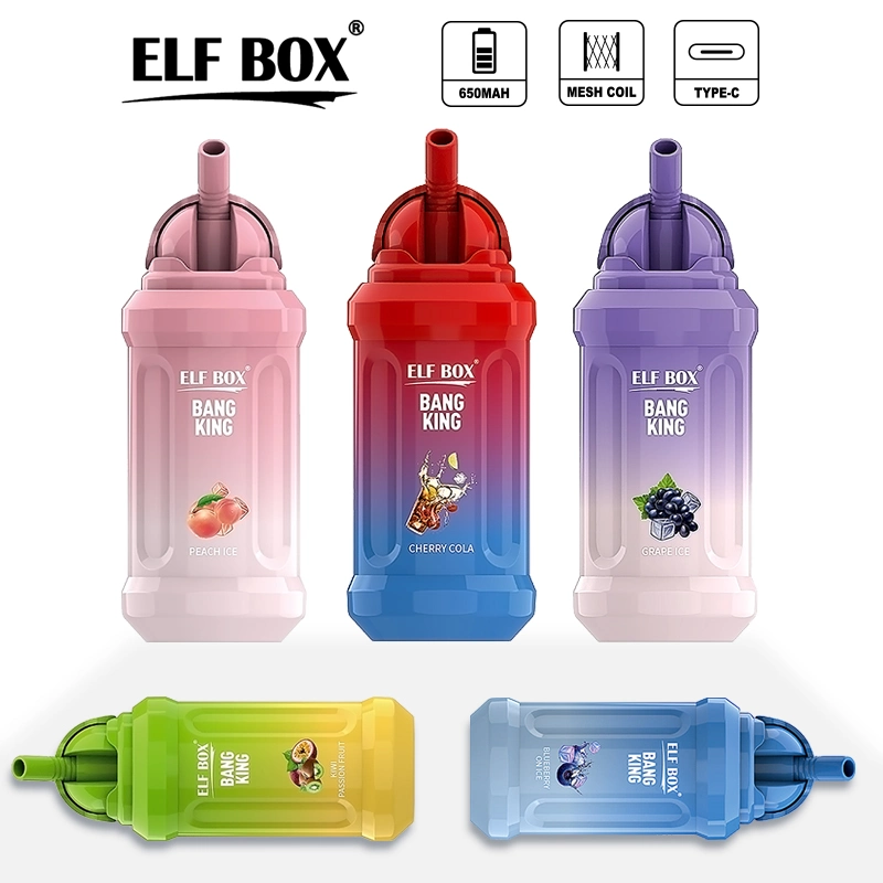 Rechargeable Disposable Vape Elf Box Bk Puff 12000 Puffs Mesh Coil 25ml Pod Strawberry Kiwi Flavor