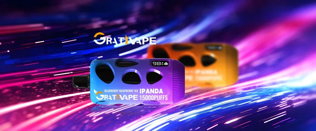 Grativape OEM/ODM Factory Price Hot Selling Stylish Wholesale Ipanda 15000 Puffs 0% 2% 3% 5% Electronic Cigarette Nicotine with Free Lanyard Disposable Vape