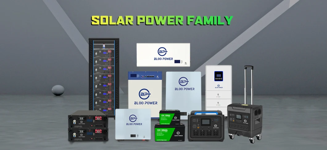 Bloo Power Wall System Household Panel Backup Station Hybrid USB Solar Charger Long Life Fast Charging Battery Powerbank